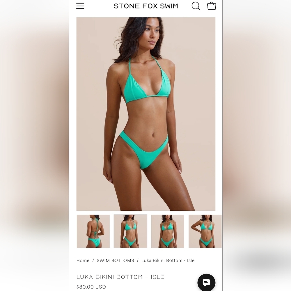 NWT Stone Fox Swim Bikini bottom. Women's XS - Picture 4 of 4